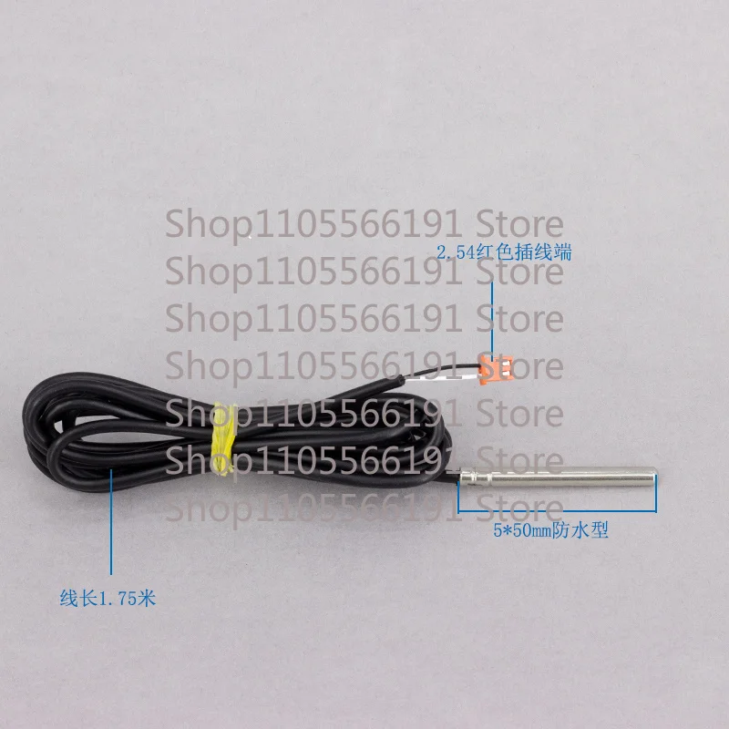Ice Maker Evaporator Temperature Sensor with Metal Probe for Thickness Detection and Release Control, Includes Thermostat Wire