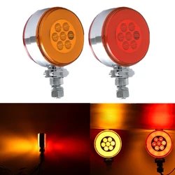 Dual Face Strobe Light 12V 24V LED Headlight Round 4inch Side Warning Lamp Halo Ring Indicator Flash High Mount Brake Signal