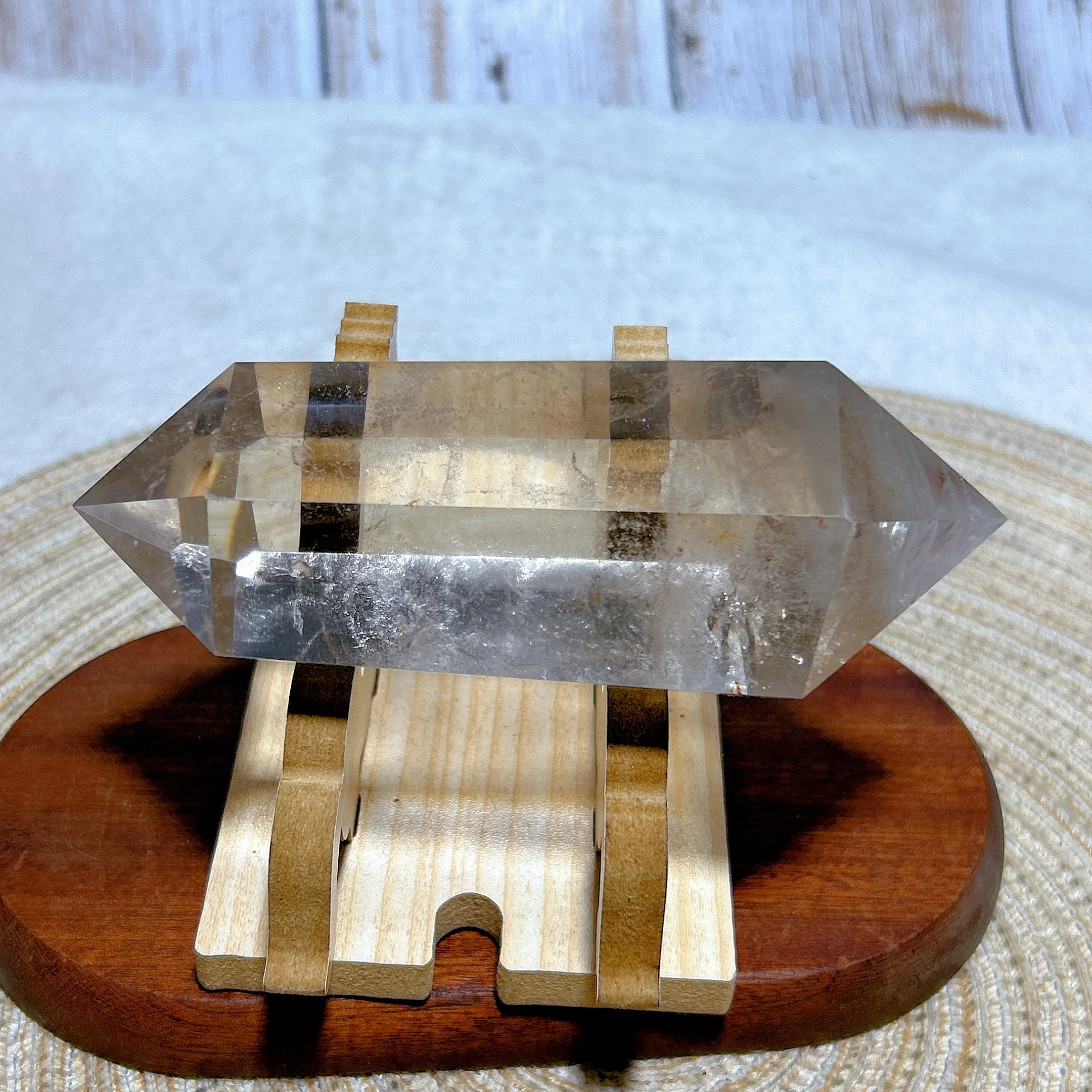 

High Quality Natural Crystal Clear Quartz Big Tower Double Point Rainbow Flashy Healing Mineral Energy Home Decorations Gift