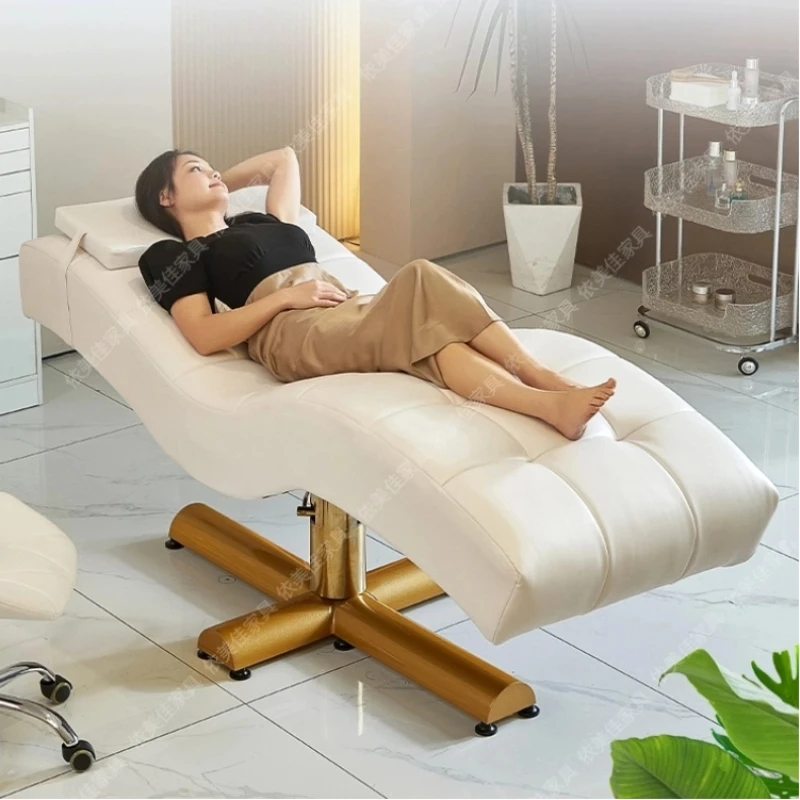 

S-shaped Eyelash Bed Beauty Bed Ergonomic Leisure Recliner Eyelash Salon Furniture for Electric Facial Bed Adjustable Bed