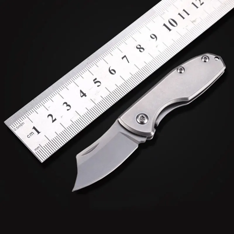 Stainless Steel Outdoor Camping Folding Knife Household Carry Folding Knife Mini Portable Knife edc Demolition Express Pocket Kn