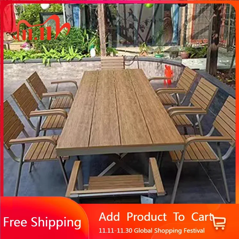 

Courtyard Balcony Outdoor Tables Luxury Nordic Lounge Minimalist Outdoor Tables Modern Armchair Jardin Mobiliario Furniture