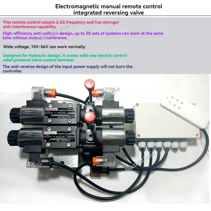 Beam transport truck modified to hydraulic remote control electronically controlled multi-way valve sanitation truck tow truck