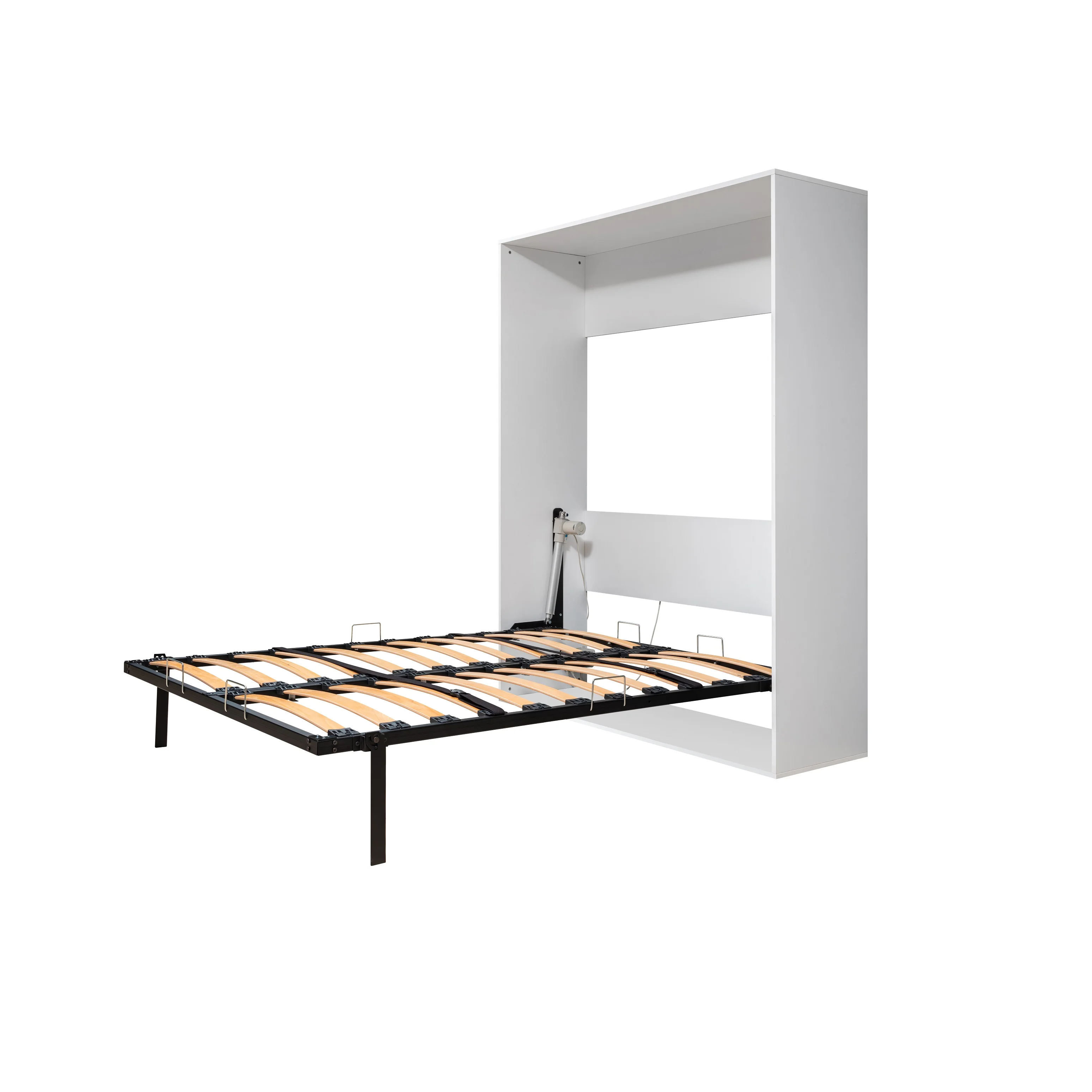 %Hidden Modern Space-Saving Folded Full/King Size Birch Wood Metal Folding Murphy Bed Sofa Iron Mechanism DS2532 DOSIN Apartment
