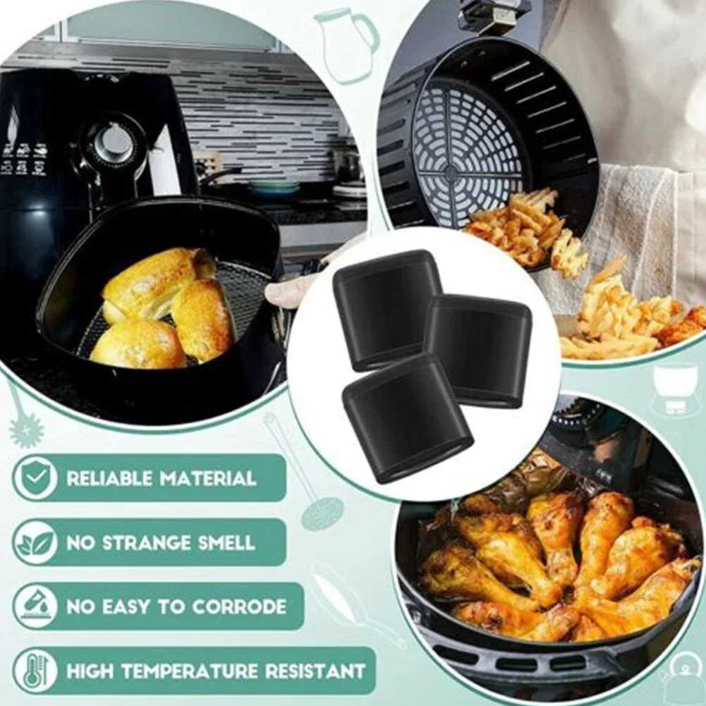 10pcs Air Fryer Rubber Bumpers Air Fryer Crisper Plate Tray Protective Covers Replacement Air Fryer Parts Accessories Kitchen To