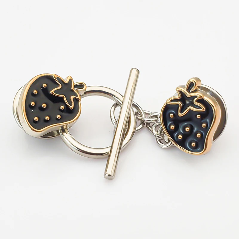 سترة مشبك انفصال زهرة مكافحة الضوء بروش كريستال زر المشابك Ot مشبك إغلاق العنق ديكور بروش مجوهرات هدية