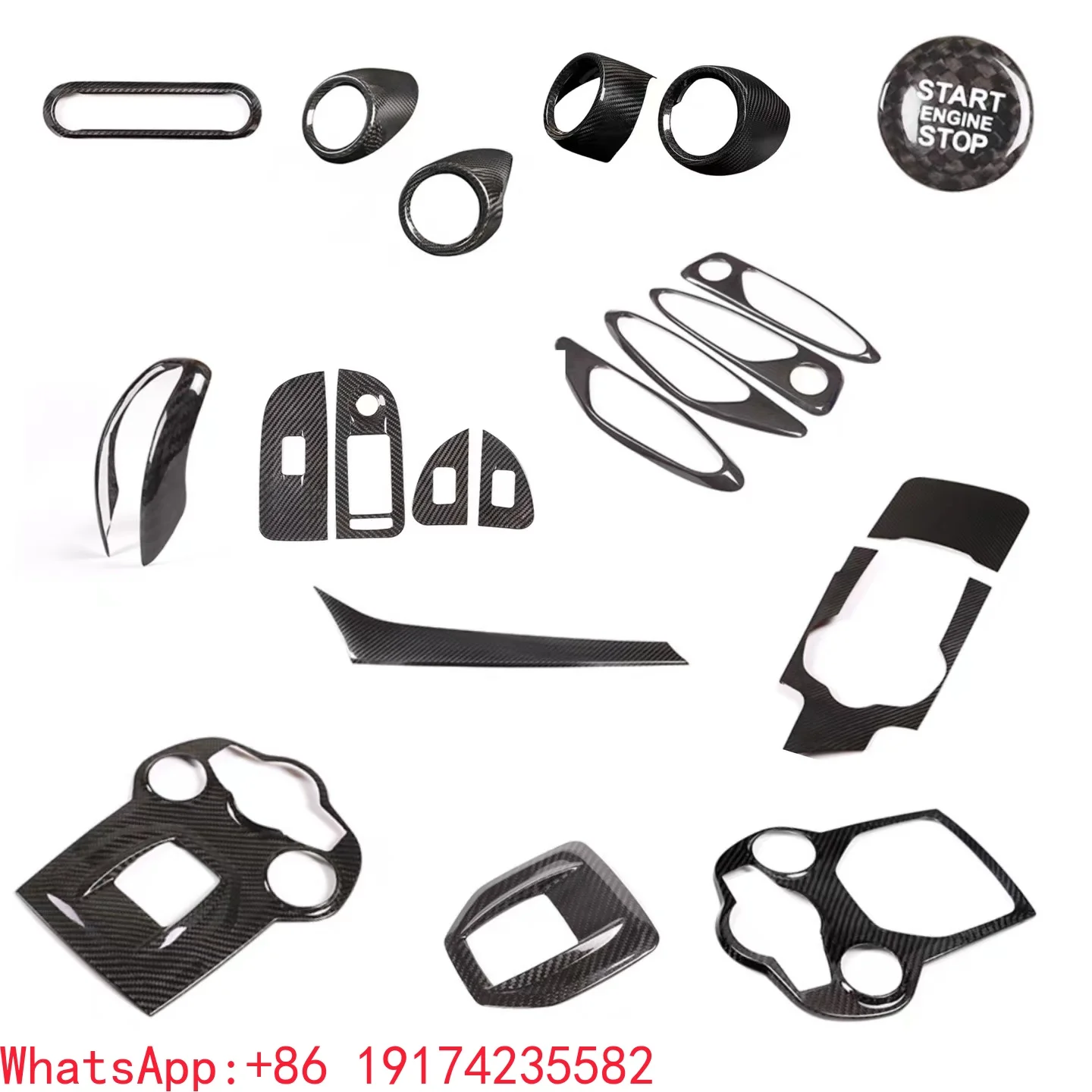 

Carbon Interior Sticker for A-lfa Rom Giu 2017-2019 Car Decorative Kits Real Carbon Fiber Made Interior Trim