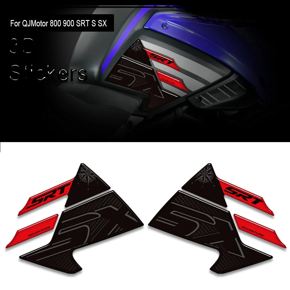 ل QJ موتور SRT 800 900 SX دراجة نارية اكسسوارات خزان الوقود وسادة واقية يغطي مقاوم للماء ثلاثية الأبعاد الراتنج ملصقات عدة 2023-2025