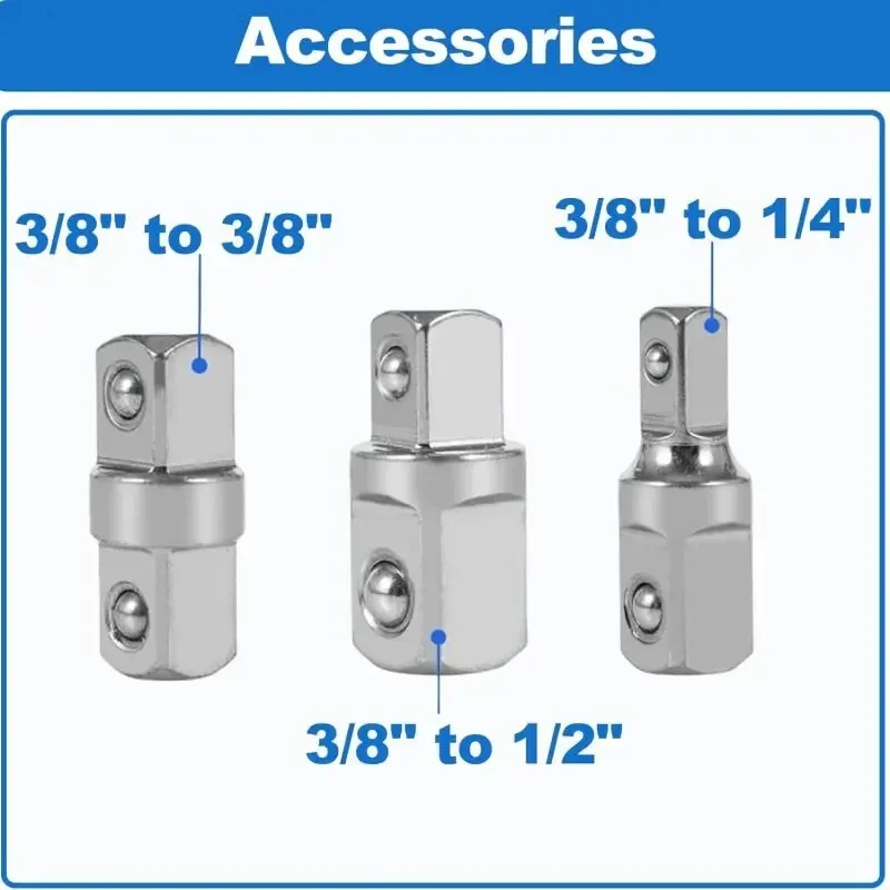 Imagem -06 - Chave de Extensão Compacta Offconjunto Torque de Catraca Ferramenta de Soquete de Impacto