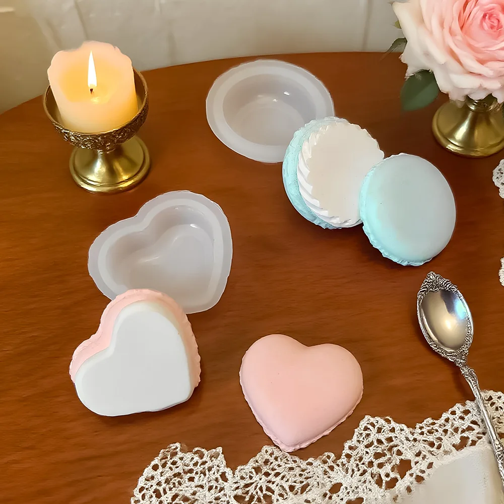 Macaron 3D Silicon Mold for Candle Soap Making Fondant Cake Molds Chocolate Candy Dessert Decor DIY Art Crafts Baking Mould Tool