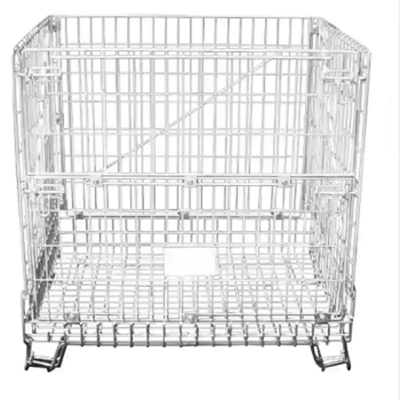 Mesh Container Warehouse Logistic Stackable Wire Mesh Container Transport Box Basket Container for Light Loading and Industry