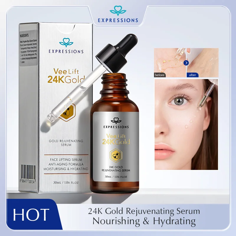 

EXPRESSIONS 30ml 24K Gold Hyaluronic Acid Skin Rejuvenating Essence, Firming Skin, Repairing Barrier, Nourishing and Hydrating