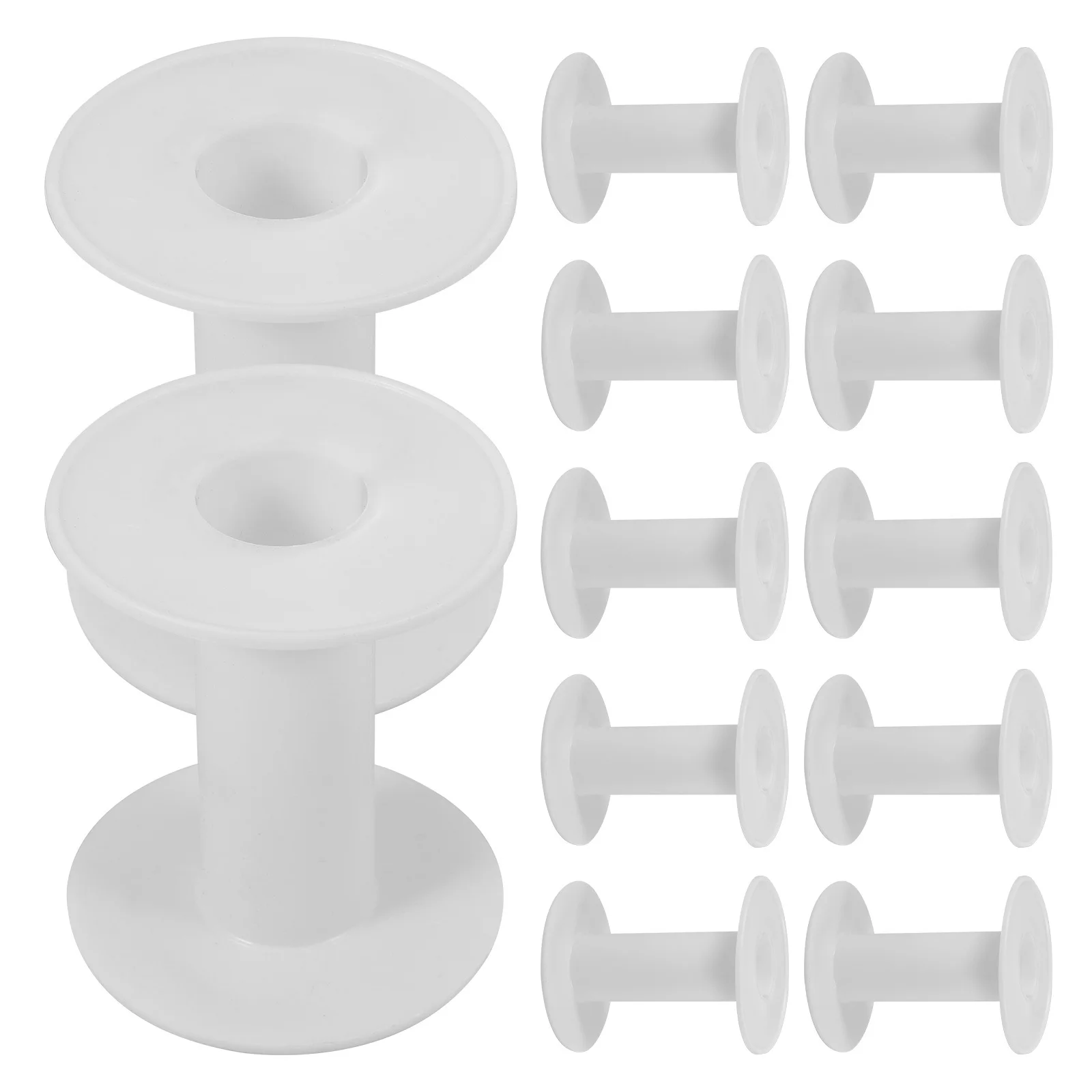 

10pcs Plastic Spools Empty Round Wire Spool For Craft Thread Yarn Ribbon Storage Reel To Reel Takeup Bobbin Lace Floss Diy