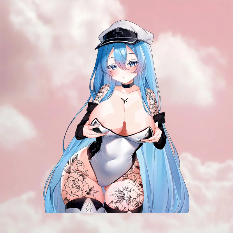 

EARLFAMILY Esdeath Blacked Tattoo Fanart Girls Car Sticker Personality Sexy NSFW Vinyl Decal Caravan Racing Drifting Decor