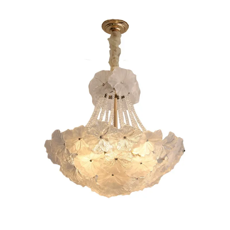 

Nordic cream windshield chandelier living room bedroom dining room light lily of the valley pastoral ins wind style chandelier