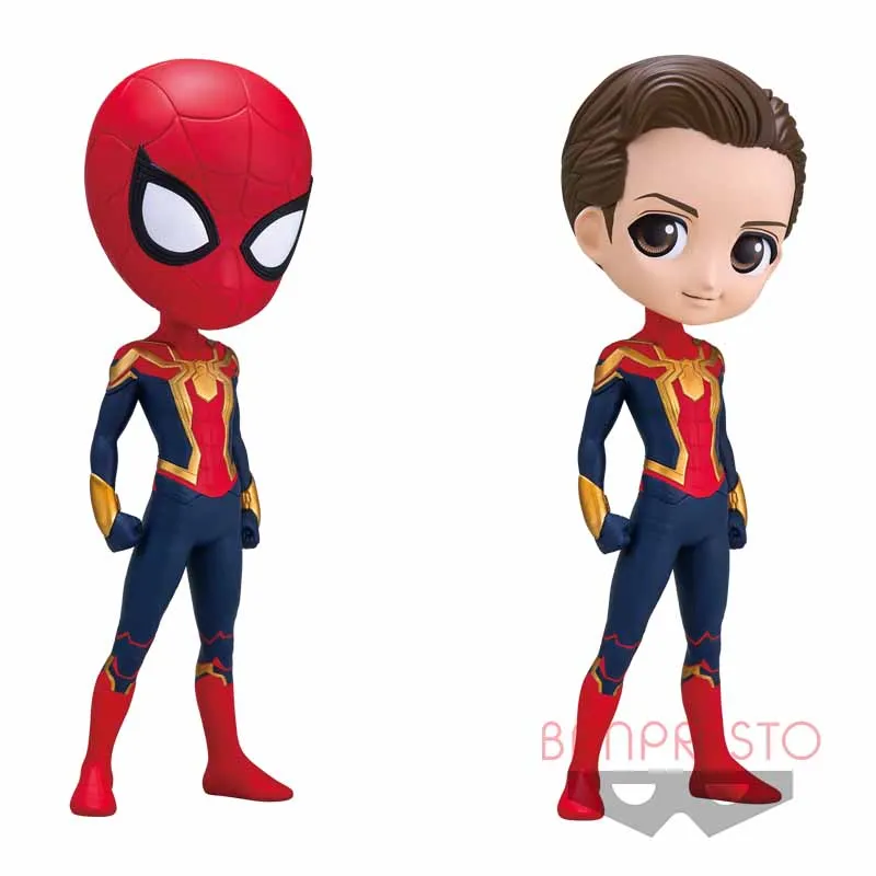 Bandai Original Spider-Man Anime Figure Qposket MARVEL Spider-Man Action Figure Toys For Kids Gift Collectible Model Ornaments