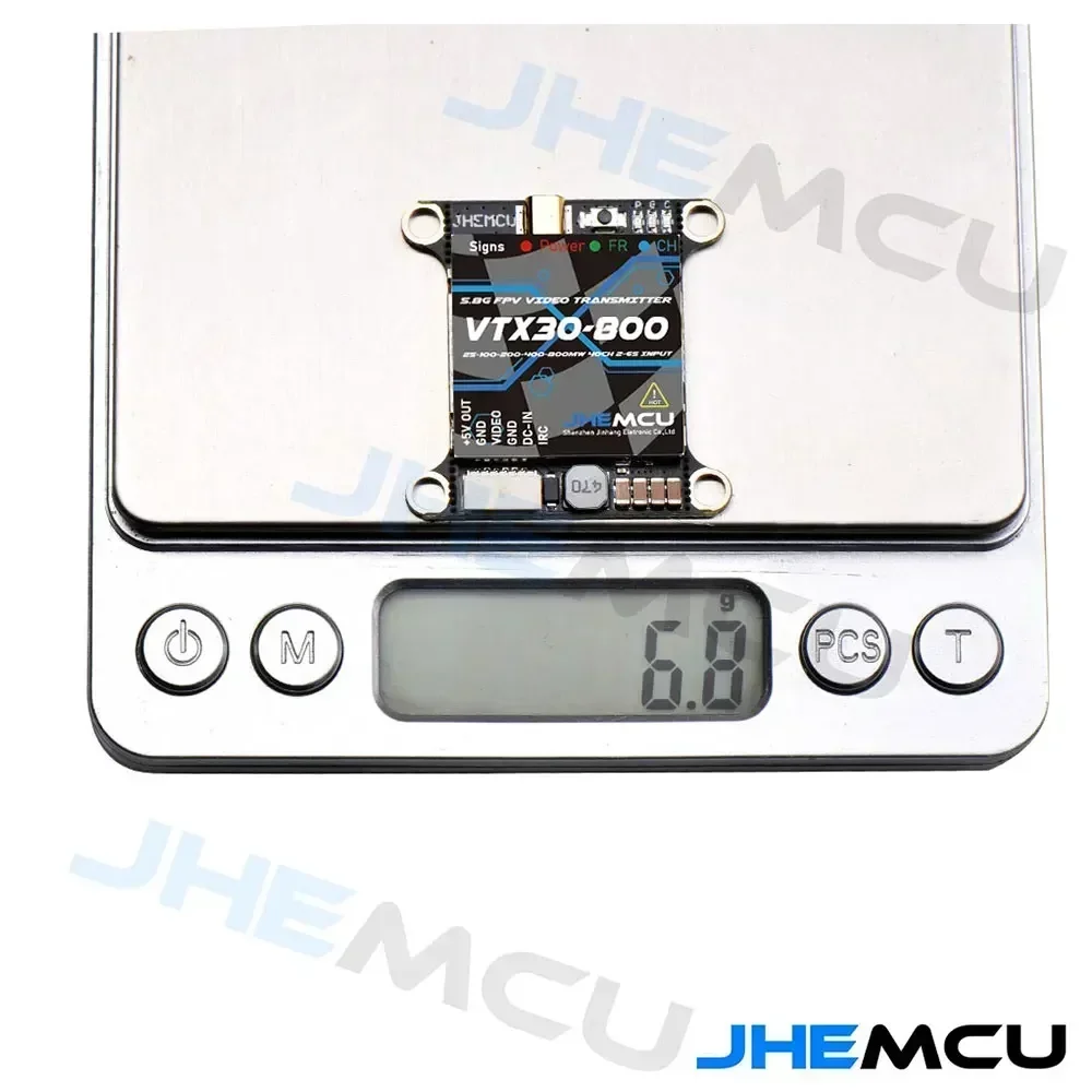 

JHEMCU VTX30-800 5848 LITE 40CH 5,8G 25/100/200/400/800 МВт Переключаемый модуль видеопередатчика VTX OSD Control для RC FPV Drone