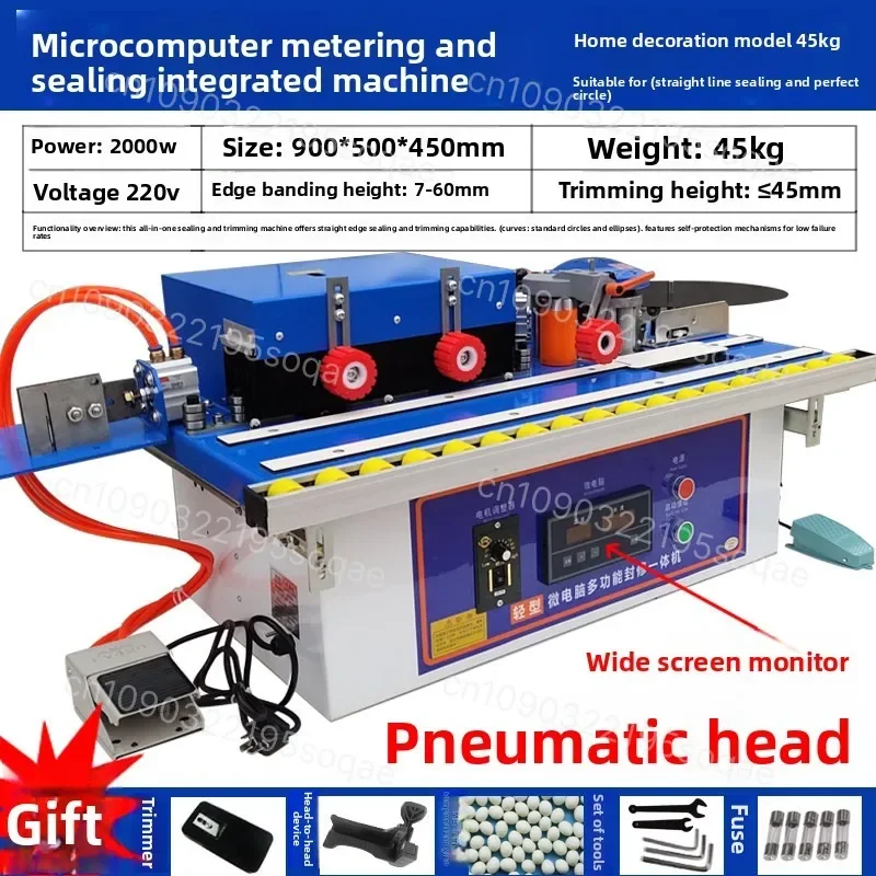 Wood Edge Banding Machine, Manual & Auto Curve Edge Sealer for Wardrobe, Melamine & Veneer-free Boards, Home Decoration Use