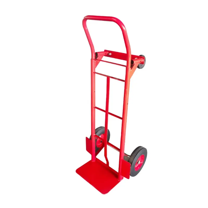 

Heavy duty steel trolley garden tool cart with four-wheel trolley