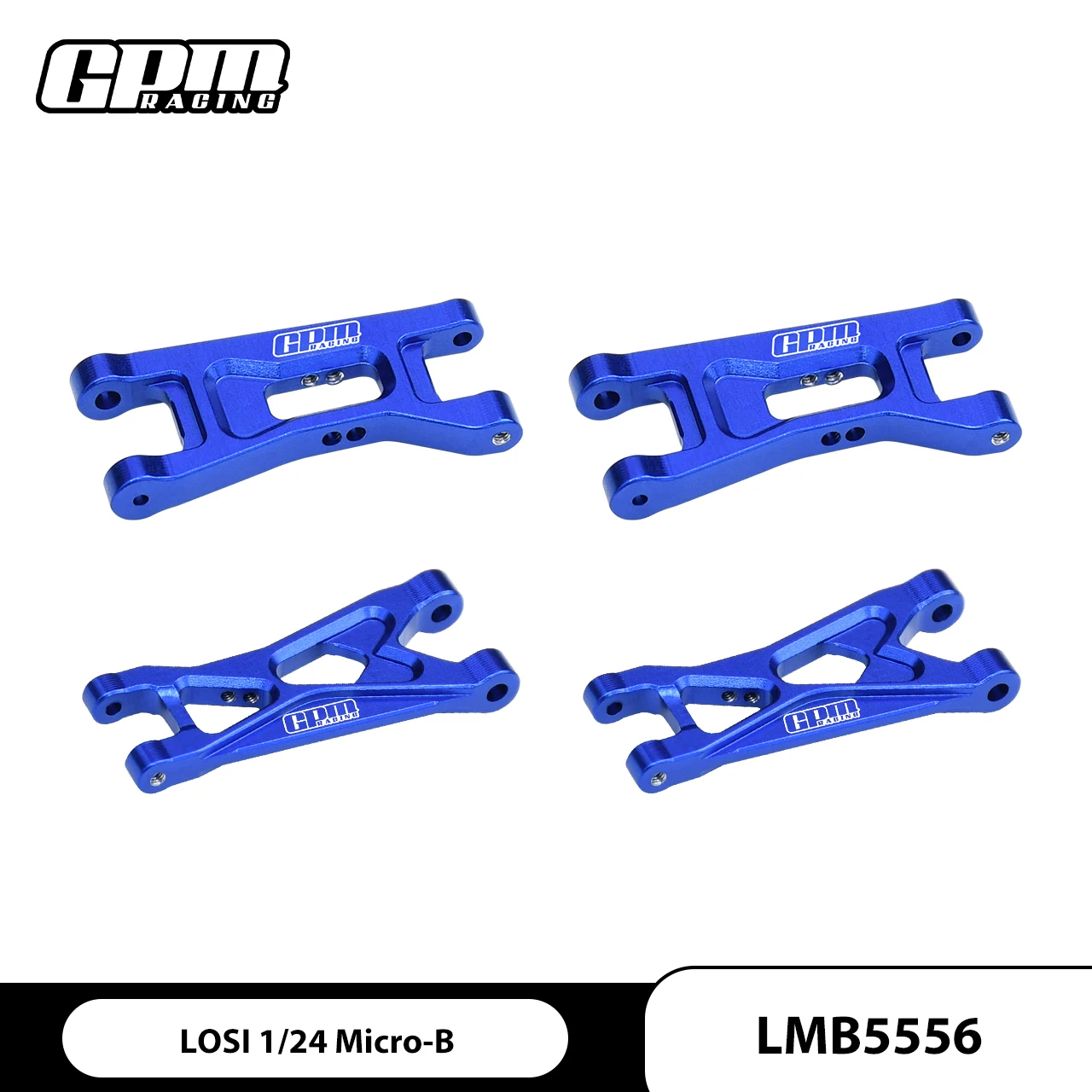 

GPM 7075 Alloy Front & Rear Lower Arms For LOSI 1/24 Micro-B 2WD Buggy LOS-1768