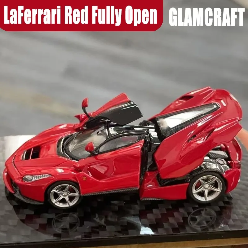GLAMCRAFT 1/64 LaFerrari Red Fully Open Alloy Motor Vehicle Toy