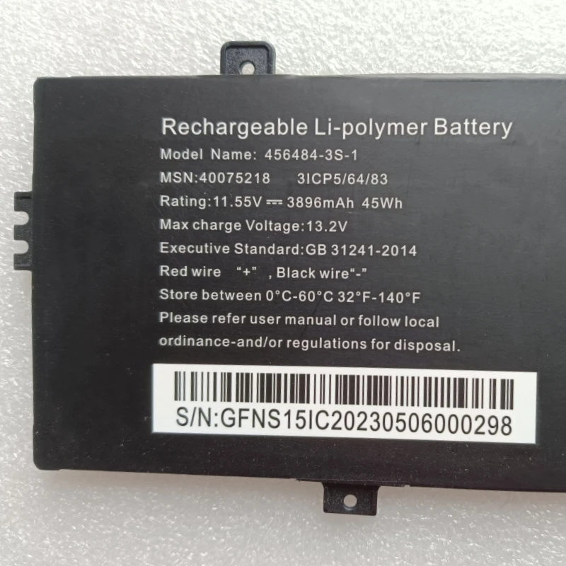 For Gear Orchid Tablet PC 456484-3S-1 456484-3S 3ICP5/64/83 Laptop Battery 11.55V 45Wh 3890mAh For Gear Iris 40075218 Netbook