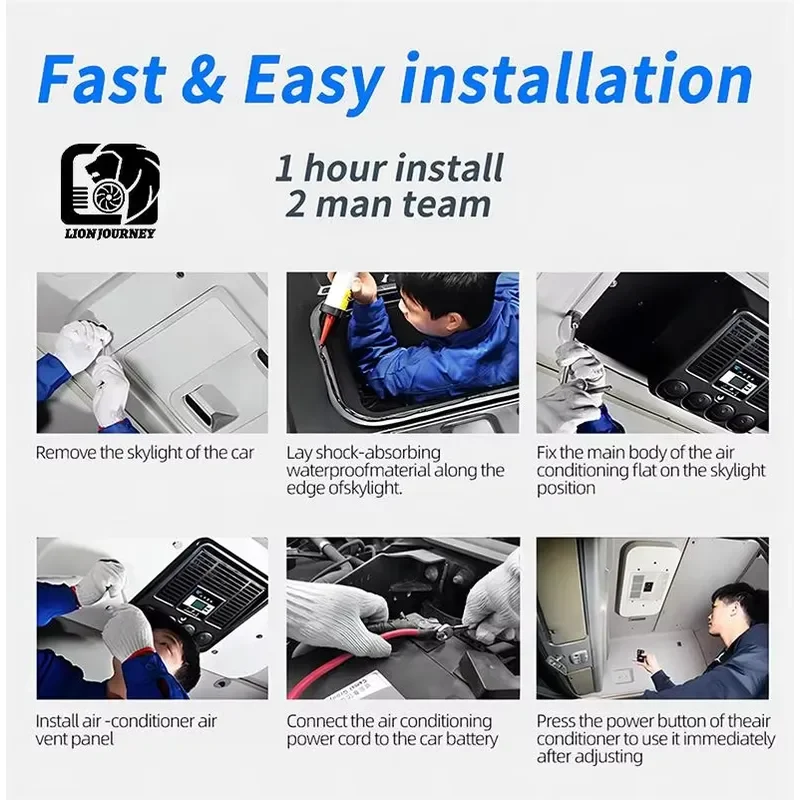 Digital Control Panel High Quality Wholesale 12V Parking Air Conditioner for Light Truck RV view 3