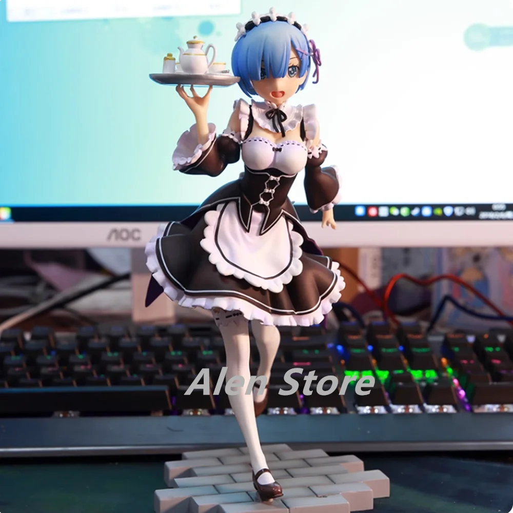 

Фигурки японского аниме MX Maid Rem 1/7 Ver. Фигурка из ПВХ, коллекция сменных головок, подарочная модель игрушки, 22 см