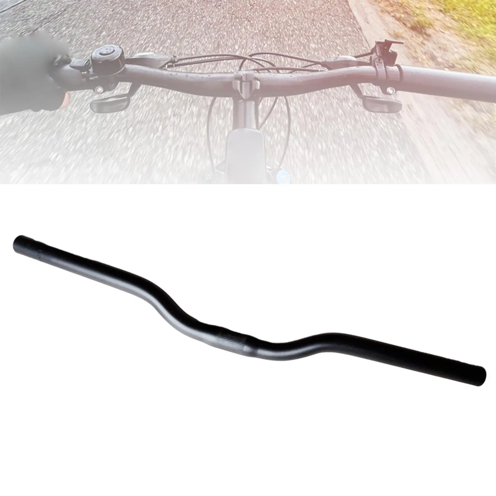 

Bike Handlebar Durable Fits 25.4mm Stems Lightweight 540mm Length Flat Bar for