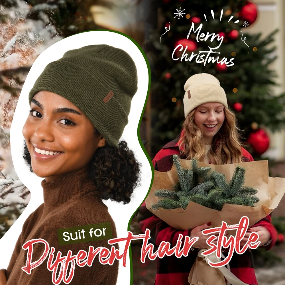 FURTALK Women's and Men's Knitted Beanie Hat with Smooth Soft Silk