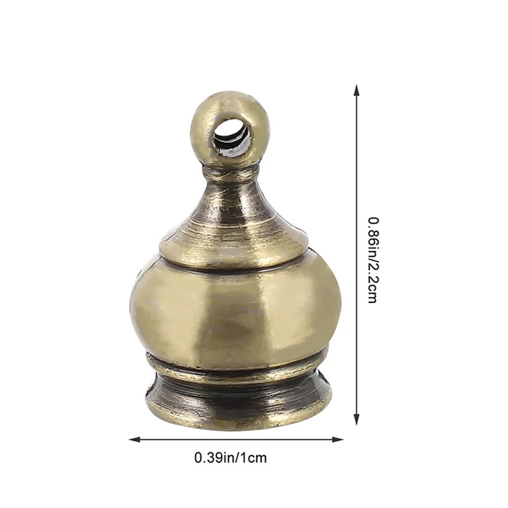 12 قطعة الجوز الزخرفية المثقبة M10x1 موضوع غطاء التاج مقبض السقف مصباح نجف نهائي استبدال أجزاء مصباح نهائي جزء #5