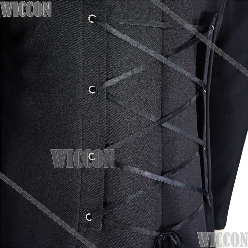 القوطية الفيكتوري نمط الملابس 2025 الذكور Steampunk الرجعية سترة تأثيري معطف أسود طويل فستان حفلة الهالوين كوميك كون كوس البدلة