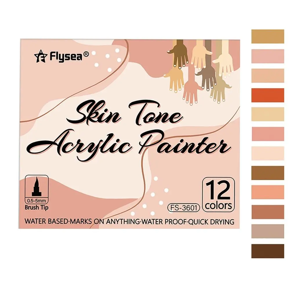 Soft Brush Tip Acrylic Marker Pen Opaque Color Quick-drying Acrylic Painter Stackable Waterproof Drawing Graffiti Colour Pen