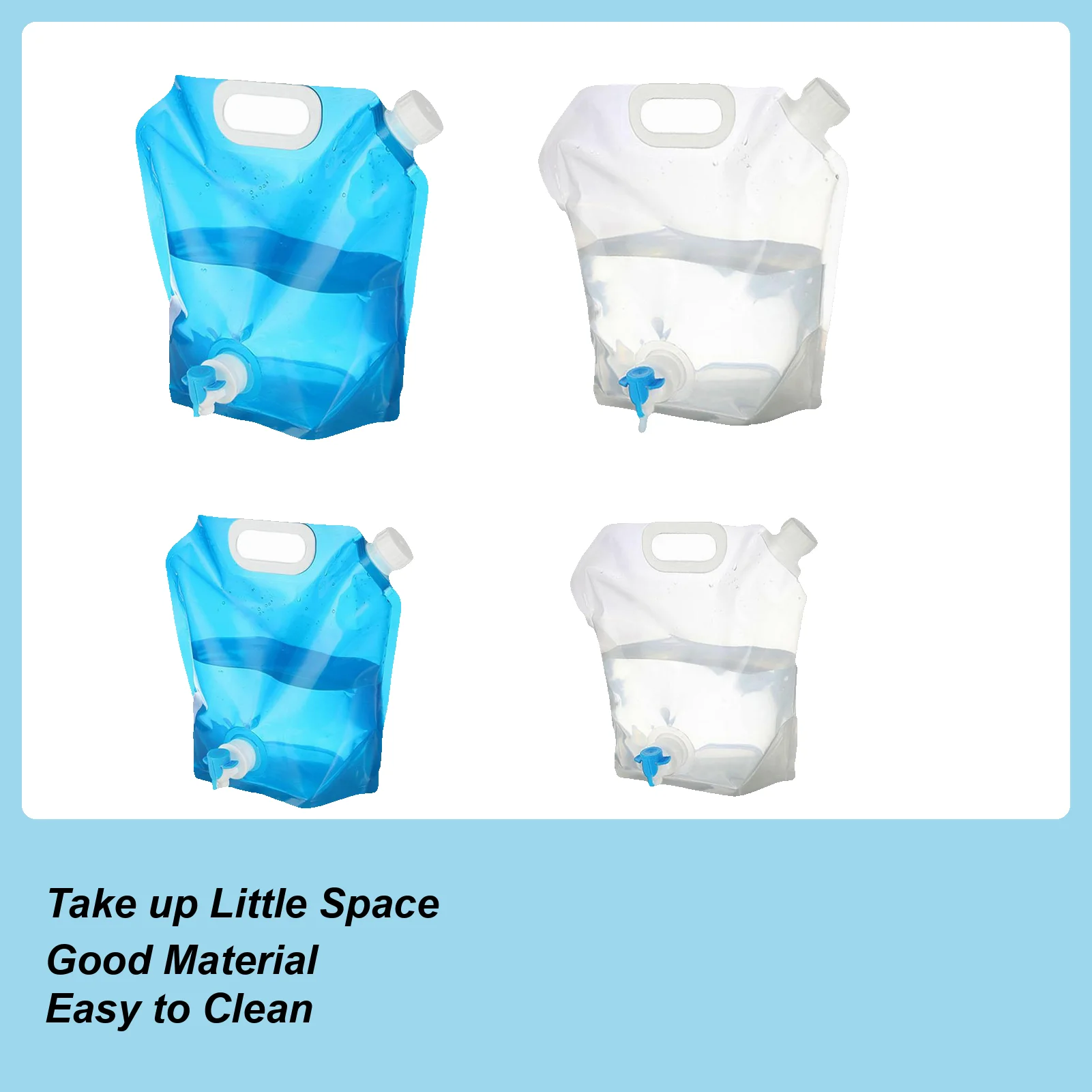 

5/10L Outdoor Folding Water Bag Leakproof Folding Drinking Water Bag Portable for Camping for Sport Camping Hiking Picnic BBQ