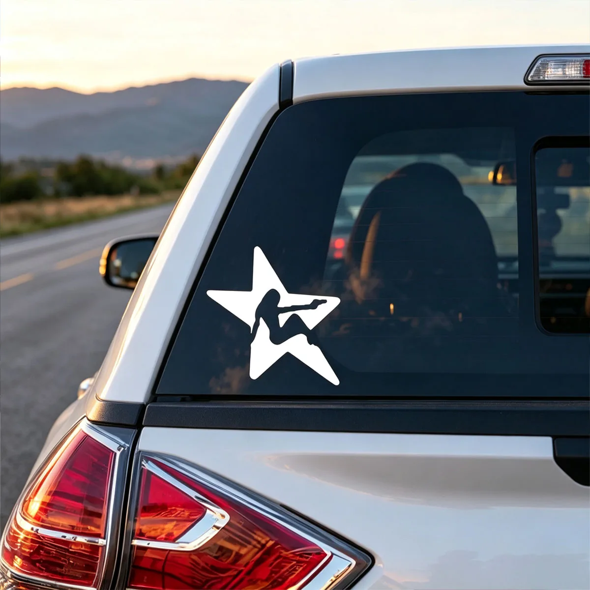 star girl car decal cute window sticker girls gift car decor women adorable auto SUV truck vehicle laptop water bottle