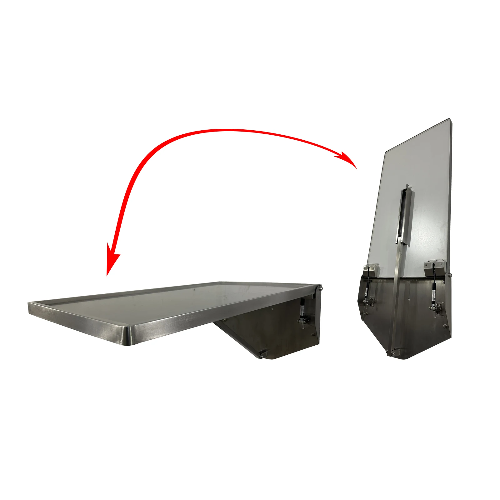 Professional 304 Stainless Steel Diagnosis Table Veterinary Examing Wall Mounted Folding Table