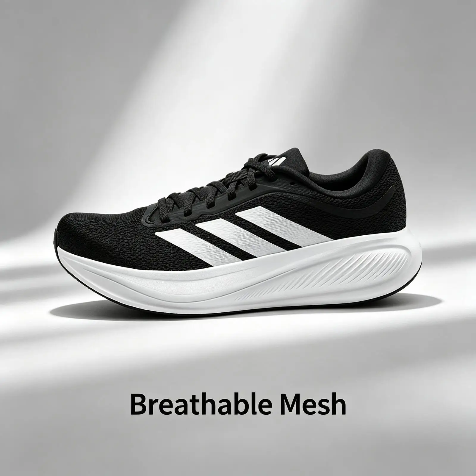 Adidas 2026 New Black White Breathable Mesh Running Shoes Comfort Casual Athletic Sneakers KJ1736