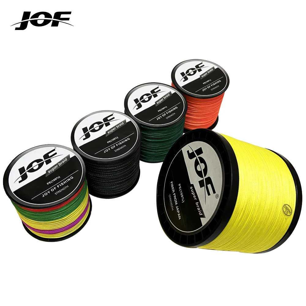 JOF PE Braided Fishing Lines 8 Strands 20-100LB Super Strong Fishing Wire Japan Multicolor Multifilament Line for Saltwater