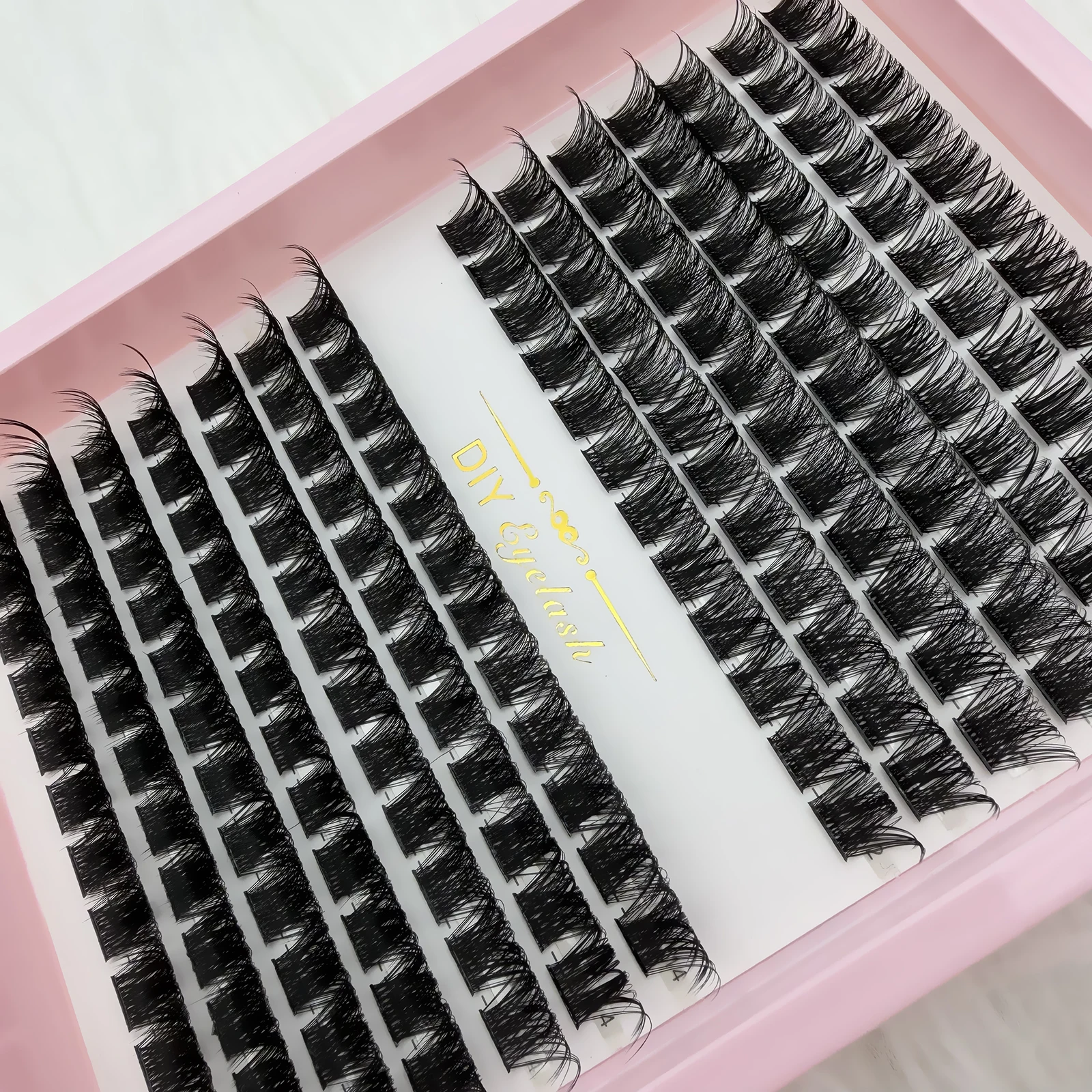 D-Curl Wimpernbüschel, 8-16mm, Flauschig & Lang, Natürliche Wimpernverlängerung, Wiederverwendbar, Für Tägliches Make-up