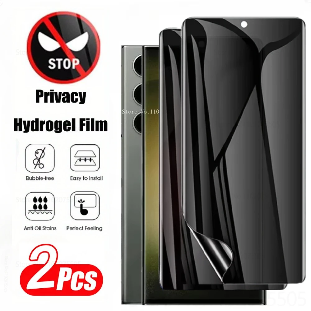 2 Stücke Privatsphäre Displayschutzfolie Für Samsung S25 S24 Ultra S22 S23 S10 Plus Anti-Spy Hydrogel Film Für Samsung Note 20 Ultra 10 9 8