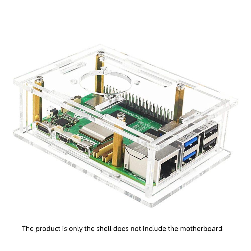 Coque de protection en acrylique pour cartes mères Raspberry Pi 5, ventilateur de refroidissement pour des températures inférieures