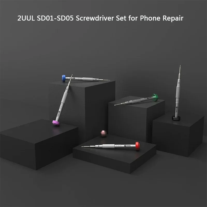 

2UUL SD01-05 Набор магнитных отверток с сверхтвердым летающим валом для телефонов, планшетов, часов, в комплект входят 5 различных прецизионных наконечников