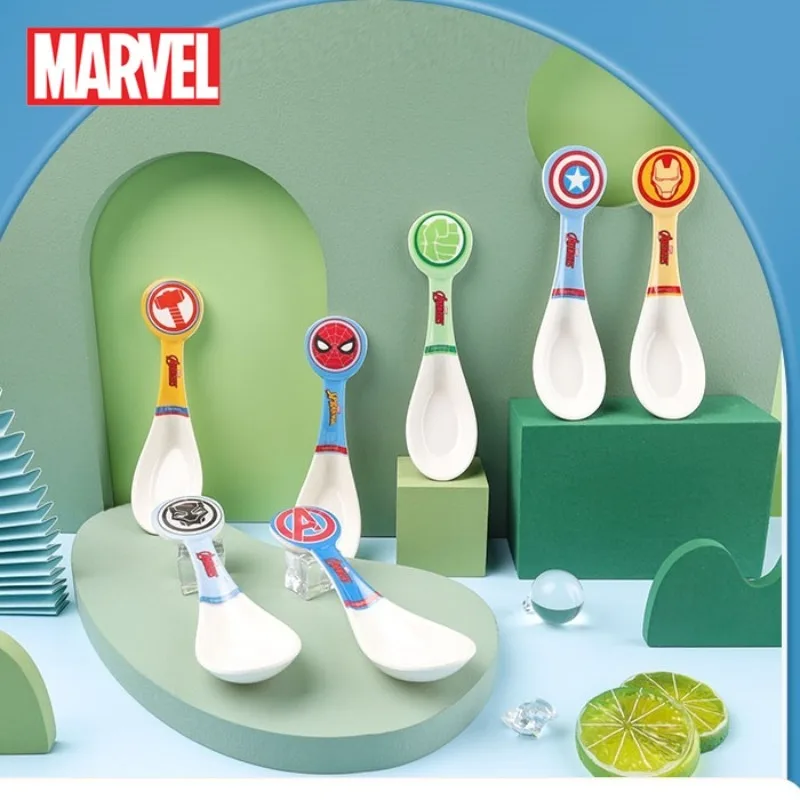 

Marvel Spoon Avengers Captain America Coffee Milk Ice Cream Stirring Accessories Food Grade Plastics Baby Children Tableware