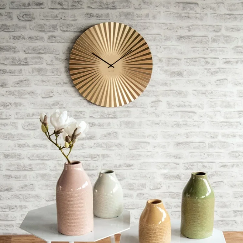 Metal Wall Clock Living Room Modern Desktop Watches Silent Kitchen Clocks Noiseless Elegant Room Ornaments Minimalist Decoration - Image 3