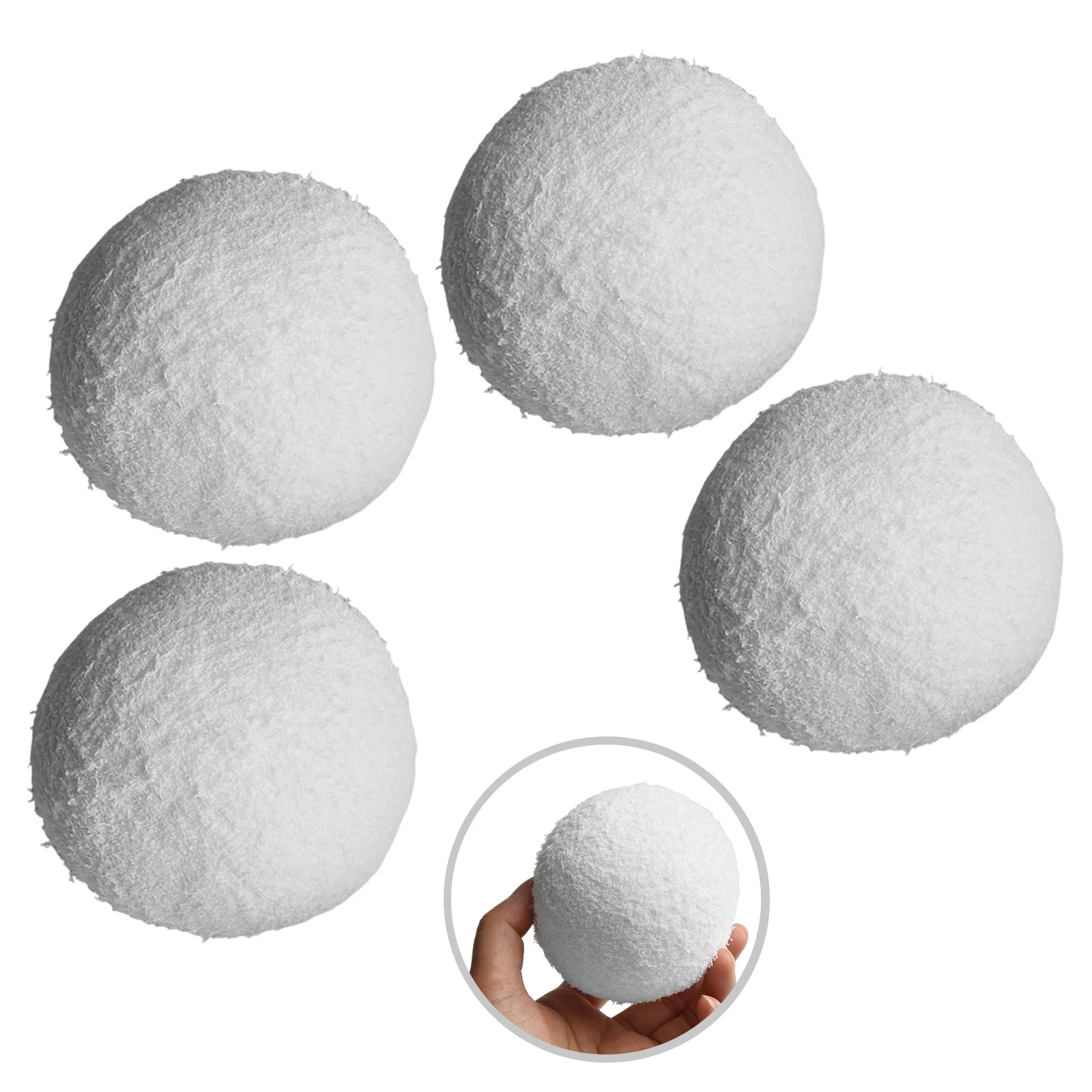 

4/6PCS Reusable Sponge Balls For Efficient Cleaning Of Bathtubs Spas And Aquariums White 3 Inches Sponge Balls
