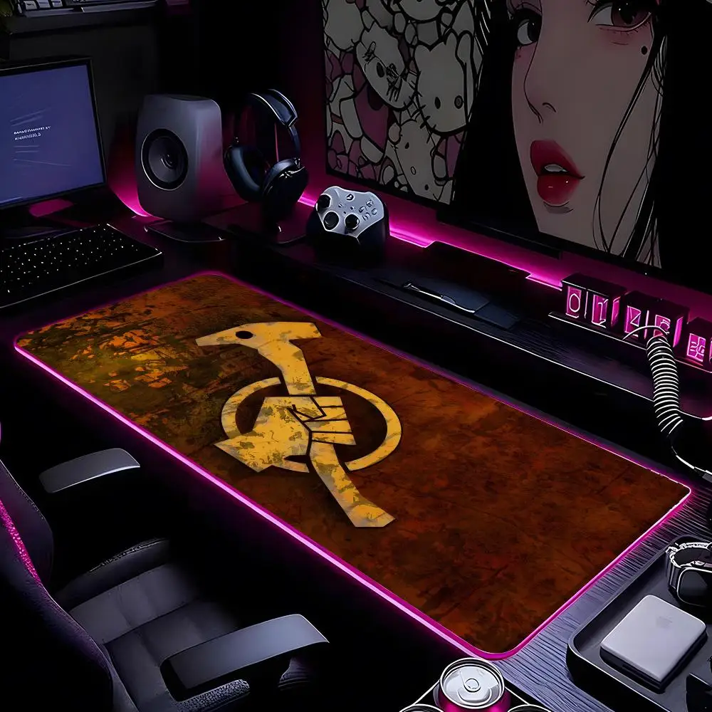 

Retro Game Red Faction Mouse Pad Mousepad HD Printing Computer Gamers Locking Edge Non-slip RGB Mouse Pad XXL90x40cm Keyboard PC