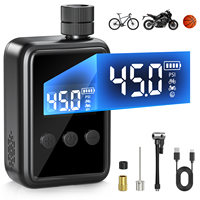 Mini Portable Electric Pump For Bike Cordless Tire Inflator 150PSI Max 500mAh Battery With Screen Fast Charging Bike Pump