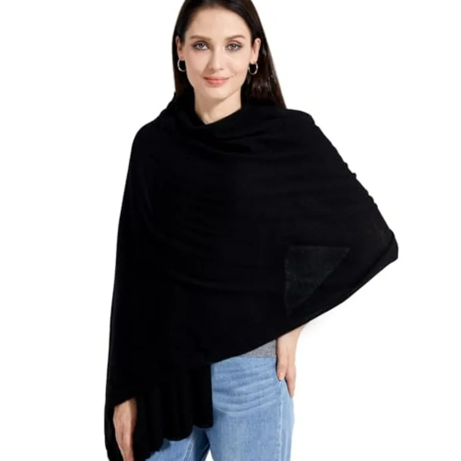 

Soft Cashmere Blend Wrap Chic Scarf Stole for Women Wayfarer Travel Extra Large 87"x28