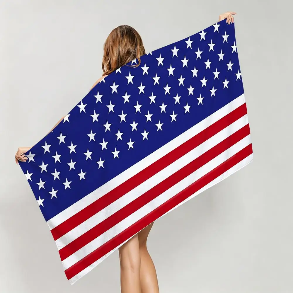 Patriotic U-USA Flag PatternS Towel Five-Star Hotel Quality Eco-Friendly Ultra Soft Thick Towels & Beach Towels