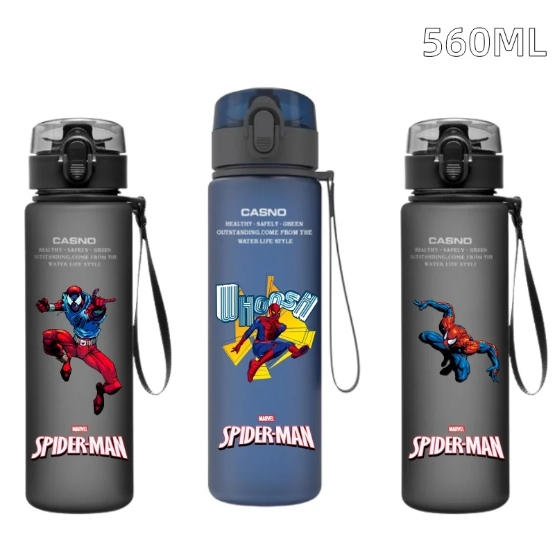 Spider Man Cup Bottiglia d\'acqua portatile in plastica per sport all\'aria aperta Tazza d\'acqua potabile Tazza d\'acqua per escursionismo Grande